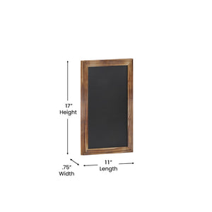 English Elm Canterbury Rustic Wall-Mount Magnetic Chalkboard Sign - Versatile Memo Board for Home & Business Torched Brown 11"W x 0.75"D x 17"H HGWA-GDIS-CRE8-762315-GG