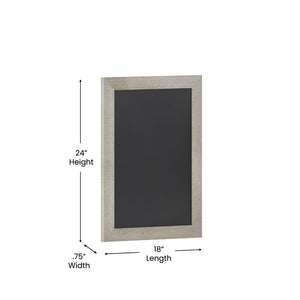 English Elm Canterbury Rustic Wall-Mount Magnetic Chalkboard Sign - Versatile Memo Board for Home & Business Weathered Brown 18"W x 0.75"D x 24"H HGWA-GDIS-CRE8-854315-GG