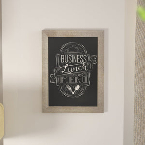 English Elm Canterbury Rustic Wall-Mount Magnetic Chalkboard Sign - Versatile Memo Board for Home & Business Weathered Brown 18"W x 0.75"D x 24"H HGWA-GDIS-CRE8-854315-GG