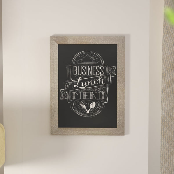 English Elm Canterbury Rustic Wall-Mount Magnetic Chalkboard Sign - Versatile Memo Board for Home & Business Weathered Brown 18"W x 0.75"D x 24"H HGWA-GDIS-CRE8-854315-GG