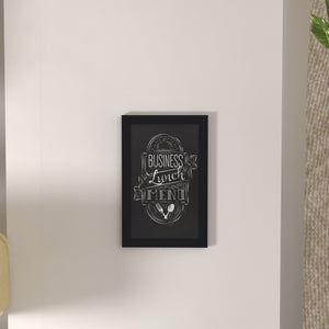 English Elm Canterbury Rustic Wall-Mount Magnetic Chalkboard Sign - Versatile Memo Board for Home & Business Black 11"W x 0.75"D x 17"H HGWA-GDIS-CRE8-862315-GG