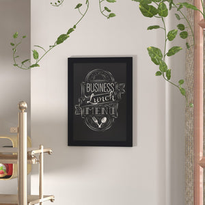 English Elm Canterbury Rustic Wall-Mount Magnetic Chalkboard Sign - Versatile Memo Board for Home & Business Black 18"W x 0.75"D x 24"H HGWA-GDIS-CRE8-952315-GG