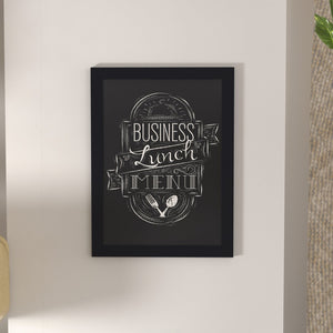 English Elm Canterbury Rustic Wall-Mount Magnetic Chalkboard Sign - Versatile Memo Board for Home & Business Black 18"W x 0.75"D x 24"H HGWA-GDIS-CRE8-952315-GG