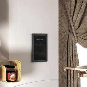 English Elm Canterbury Rustic Wall-Mount Magnetic Chalkboard Sign - Versatile Memo Board for Home & Business Grey 11"W x 0.75"D x 17"H HGWA-GDIS-CRE8-962315-GG