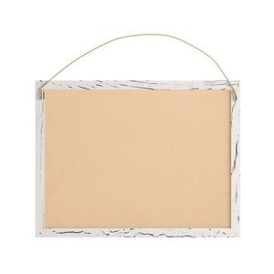 English Elm Juno Rustic Wall Mount Linen Board with Pine Frame, Ideal for Home, School, or Office Organization White Washed 18"W x 24"H HGWA-LINEN-18X24-WHTWSH-GG