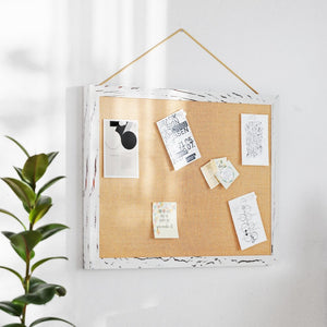 English Elm Juno Rustic Wall Mount Linen Board with Pine Frame, Ideal for Home, School, or Office Organization White Washed 18"W x 24"H HGWA-LINEN-18X24-WHTWSH-GG