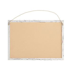 English Elm Juno Rustic Wall Mount Linen Board with Pine Frame, Ideal for Home, School, or Office Organization White Washed 20"W x 30"H HGWA-LINEN-20X30-WHTWSH-GG