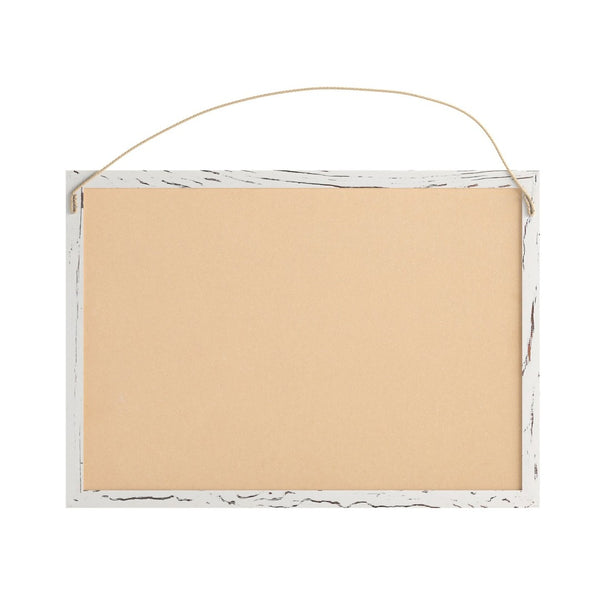 English Elm Juno Rustic Wall Mount Linen Board with Pine Frame, Ideal for Home, School, or Office Organization White Washed 20"W x 30"H HGWA-LINEN-20X30-WHTWSH-GG