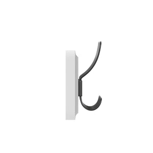 English Elm Daly Wall Mounted 34-Inch Solid White Pine Storage Rack with 7 Hooks for Stylish Organization Anywhere HGWA-SCR-7-SLDWHT-GG