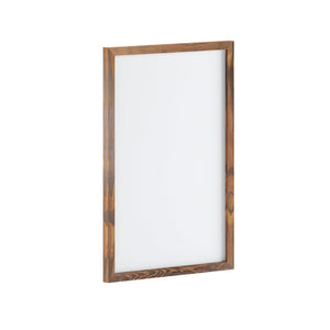 English Elm Bristol Rustic Wall Mount White Board with Accessories for Home, School, or Office Organization Torched Brown 20"W x 30"H HGWA-WHITE-20X30-BRN-GG