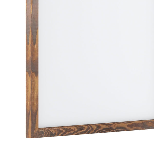 English Elm Bristol Rustic Wall Mount White Board with Accessories for Home, School, or Office Organization Torched Brown 20"W x 30"H HGWA-WHITE-20X30-BRN-GG