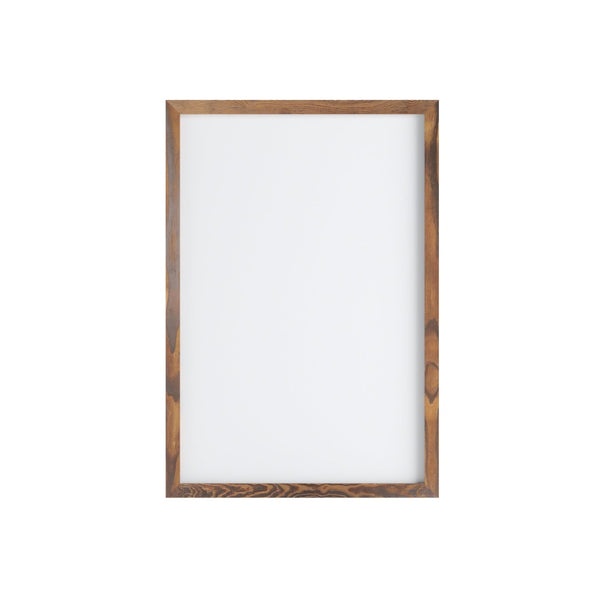 English Elm Bristol Rustic Wall Mount White Board with Accessories for Home, School, or Office Organization Torched Brown 20"W x 30"H HGWA-WHITE-20X30-BRN-GG