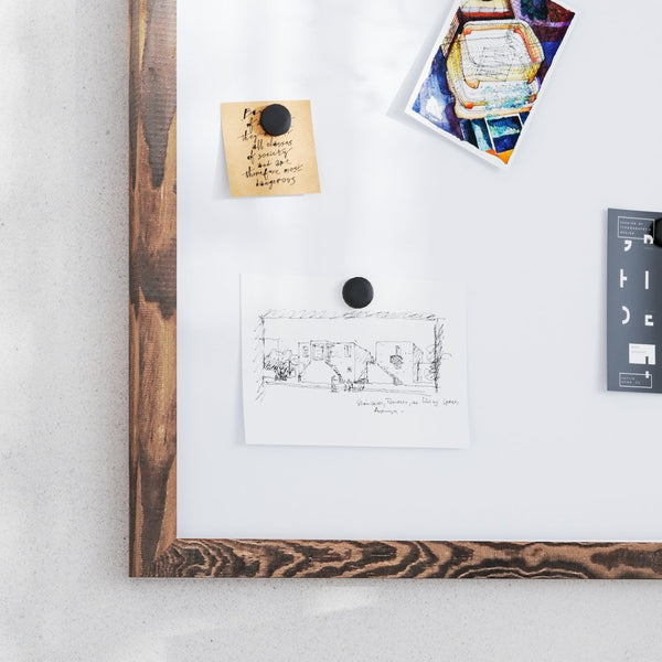 English Elm Bristol Rustic Wall Mount White Board with Accessories for Home, School, or Office Organization Torched Brown 20"W x 30"H HGWA-WHITE-20X30-BRN-GG