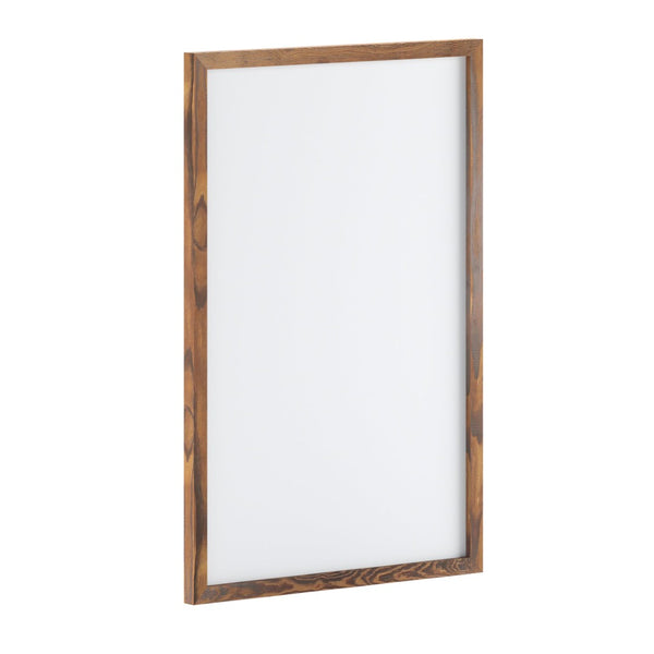 English Elm Bristol Rustic Wall Mount White Board with Accessories for Home, School, or Office Organization Torched Brown 24"W x 36"H HGWA-WHITE-24X36-BRN-GG