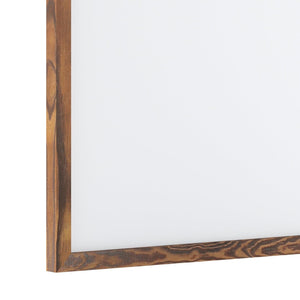 English Elm Bristol Rustic Wall Mount White Board with Accessories for Home, School, or Office Organization Torched Brown 24"W x 36"H HGWA-WHITE-24X36-BRN-GG