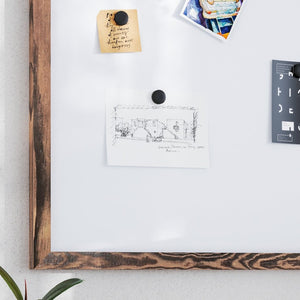 English Elm Bristol Rustic Wall Mount White Board with Accessories for Home, School, or Office Organization Torched Brown 24"W x 36"H HGWA-WHITE-24X36-BRN-GG