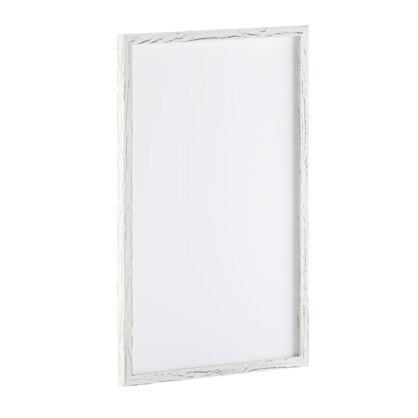 English Elm Bristol Rustic Wall Mount White Board with Accessories for Home, School, or Office Organization White Washed 24"W x 36"H HGWA-WHITE-24X36-WHTWSH-GG