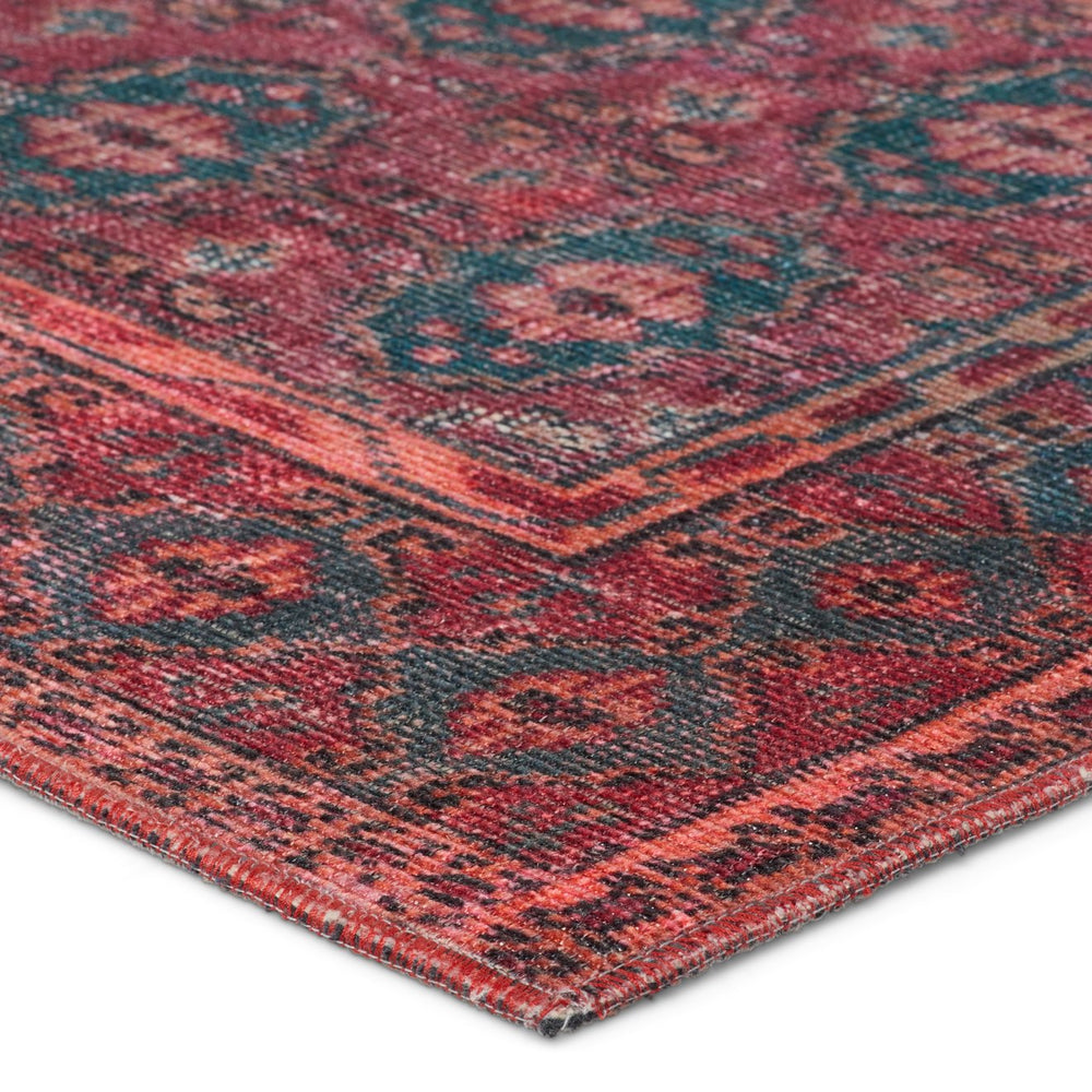 Jaipur Living Harman Hold By Kate Lester Kalinar Hhb01 Rug154773 Powerloomed Machinemade 100% Polyester Traditional Damask Indoor Rug Dark Red, Blue 100% Polyester, 100% Polyester Rug154773