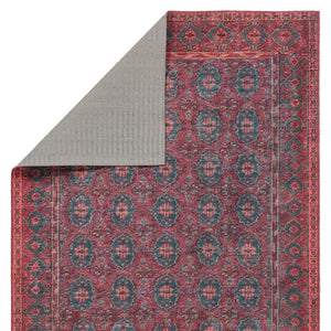 Jaipur Living Harman Hold By Kate Lester Kalinar Hhb01 Rug154773 Powerloomed Machinemade 100% Polyester Traditional Damask Indoor Rug Dark Red, Blue 100% Polyester, 100% Polyester Rug154773