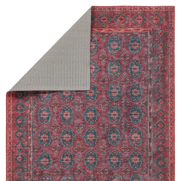 Jaipur Living Harman Hold By Kate Lester Kalinar Hhb01 Rug154757 Powerloomed Machinemade 100% Polyester Traditional Damask Indoor Rug Dark Red, Blue 100% Polyester, 100% Polyester Rug154757