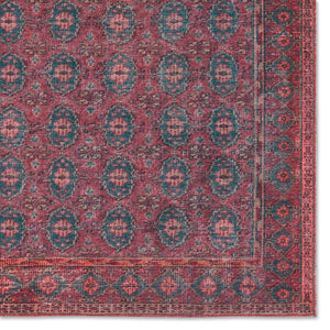 Jaipur Living Harman Hold By Kate Lester Kalinar Hhb01 Rug155061 Powerloomed Machinemade 100% Polyester Traditional Damask Indoor Rug Dark Red, Blue 100% Polyester, 100% Polyester Rug155061