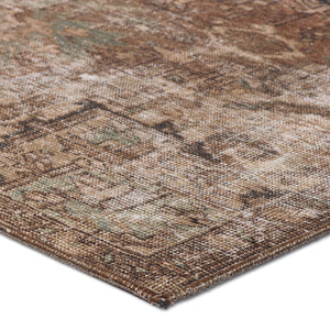 Jaipur Living Harman Hold By Kate Lester Minita Hhb03 Rug155055 Powerloomed Machinemade 100% Polyester Traditional Medallion Indoor Rug Brown, Tan 100% Polyester, 100% Polyester Rug155055
