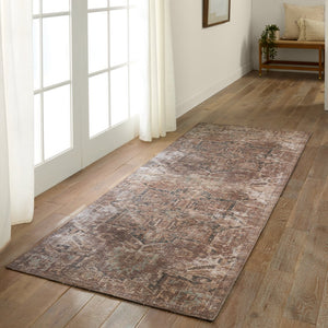 Jaipur Living Harman Hold By Kate Lester Minita Hhb03 Rug155055 Powerloomed Machinemade 100% Polyester Traditional Medallion Indoor Rug Brown, Tan 100% Polyester, 100% Polyester Rug155055