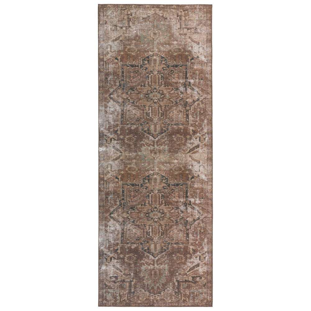 Jaipur Living Harman Hold By Kate Lester Minita Hhb03 Rug154759 Powerloomed Machinemade 100% Polyester Traditional Medallion Indoor Rug Brown, Tan 100% Polyester, 100% Polyester Rug154759