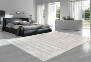 Pasargad Home Transitional Hand-loomed Bamboo Silk Area Rug - Luxurious 5' X 8' Modern Elegance   Hill-09 5x8