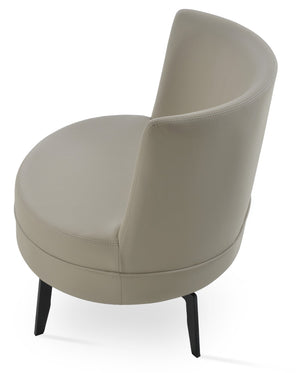 Soho Concept Hilton Lounge Swivel Chair - Soft Leatherette, 4-star Brass Base, 2-year Guarantee, 400 Lbs Capacity Ppm  Soho-concept-dining-chair-12111