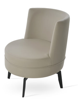 Soho Concept Hilton Lounge Swivel Chair - Soft Leatherette, 4-star Brass Base, 2-year Guarantee, 400 Lbs Capacity Ppm  Soho-concept-dining-chair-12104
