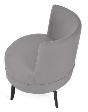 Soho Concept Hilton Lounge Swivel Round Chairs - Stylish Boucle, Velvet, Or Camira Fabrics With 10-year Guarantee Light Grey  Soho-concept-dining-chair-12094
