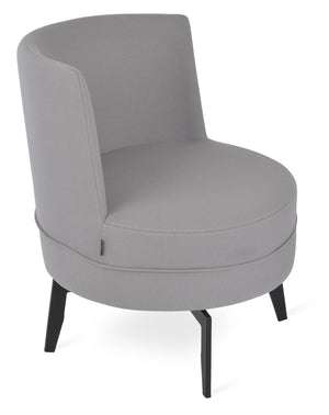 Soho Concept Hilton Lounge Swivel Round Chairs - Stylish Boucle, Velvet, Or Camira Fabrics With 10-year Guarantee Light Grey  Soho-concept-dining-chair-13179