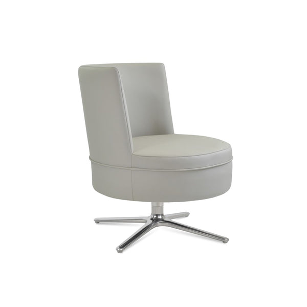 Soho Concept Hilton Lounge Swivel Oval Base Chair - Luxurious Boucle, Velvet, Or Camira Fabric With 10-year Warranty Light Grey  Soho-concept-dining-chair-12101