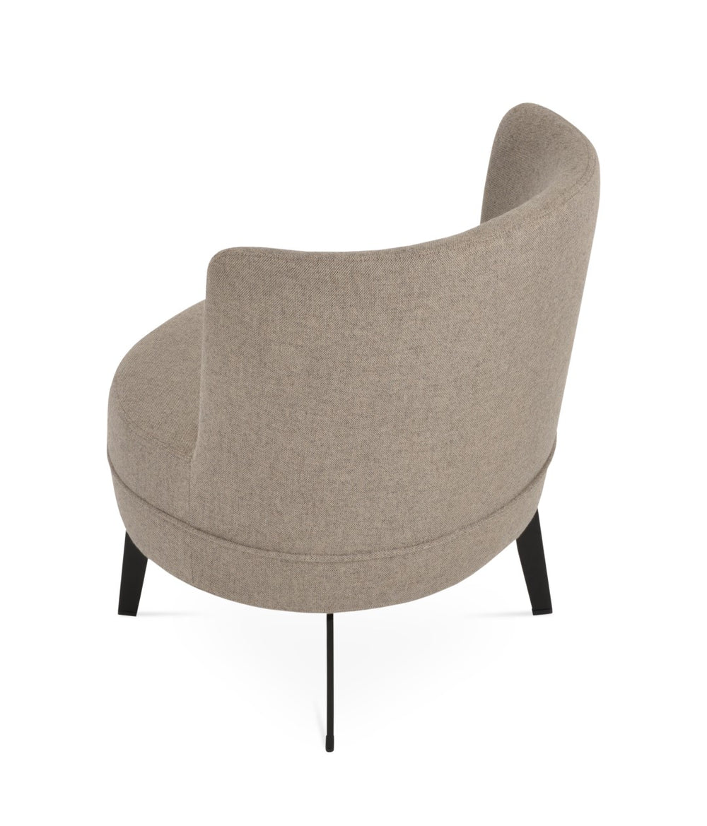 Soho Concept Hilton Lounge Swivel Chairs - Elegant Boucle, Velvet, Camira Fabrics, 10-year Guarantee, Steel Base Black  Soho-concept-dining-chair-13177