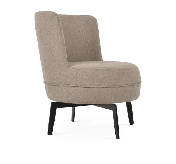 Soho Concept Hilton Lounge Swivel Chairs - Elegant Boucle, Velvet, Camira Fabrics, 10-year Guarantee, Steel Base Black  Soho-concept-dining-chair-13177