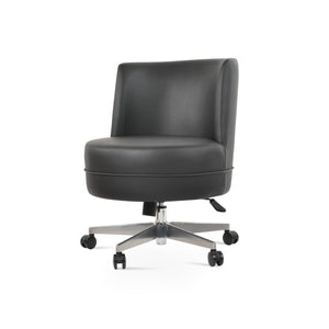Soho Concept Hilton Lounge Swivel Chair - Durable Ppm-fr Leatherette, Auto-return, 2-year Guarantee, Stylish Design Black  Soho-concept-dining-chair-13183