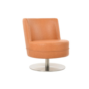 Soho Concept Hilton Lounge Swivel Chairs With Soft Leatherette Upholstery & 2-year Guarantee, Light Grey Finish Caramel  Soho-concept-dining-chair-12116