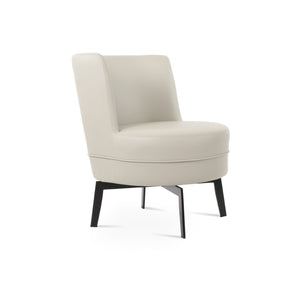 Soho Concept Hilton Lounge Swivel Chairs - Premium Leatherette, Durable Steel Base, 2-year Guarantee, 400 Lbs Capacity Black,Light Grey  Soho-concept-dining-chair-13187