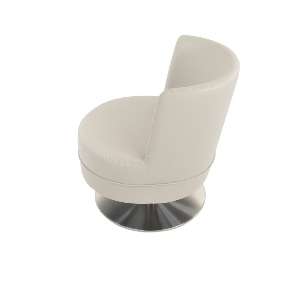Soho Concept Hilton Lounge Swivel Chairs With Soft Leatherette Upholstery & 2-year Guarantee, Light Grey Finish Light Grey  Soho-concept-dining-chair-12704