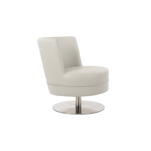 Soho Concept Hilton Lounge Swivel Chairs With Soft Leatherette Upholstery & 2-year Guarantee, Light Grey Finish Light Grey  Soho-concept-dining-chair-13168
