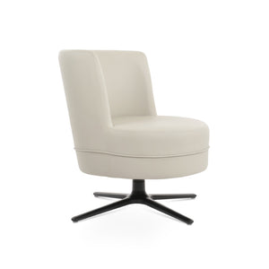 Soho Concept Hilton Lounge Swivel Chair - Durable Ppm-fr Leatherette, Auto-return, 2-year Guarantee, Stylish Design Black,Light Grey  Soho-concept-dining-chair-12082