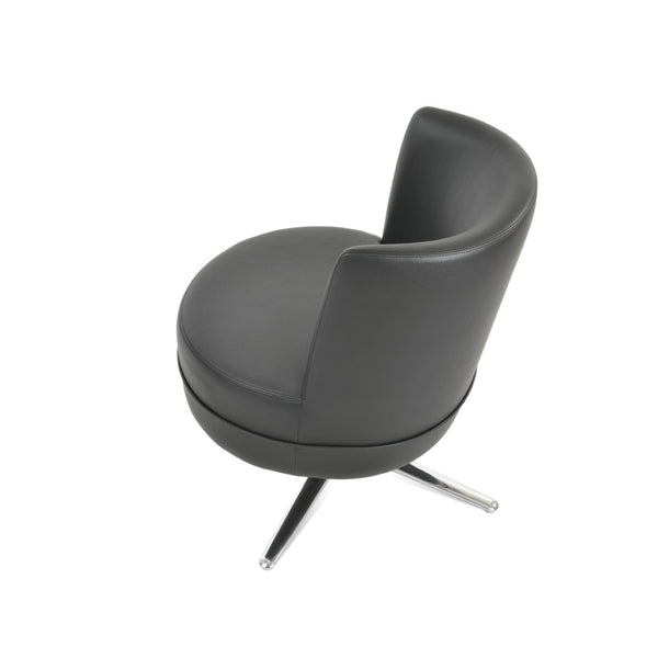 Soho Concept Hilton Lounge Swivel Chair - Durable Ppm-fr Leatherette, Auto-return, 2-year Guarantee, Stylish Design Black  Soho-concept-dining-chair-12085
