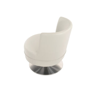 Soho Concept Hilton Lounge Swivel Chairs With Soft Leatherette Upholstery & 2-year Guarantee, Light Grey Finish Light Grey  Soho-concept-dining-chair-12088