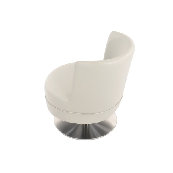 Soho Concept Hilton Lounge Swivel Chairs With Soft Leatherette Upholstery & 2-year Guarantee, Light Grey Finish Light Grey  Soho-concept-dining-chair-12088