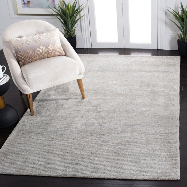 Safavieh Himalaya Hand-tufted Area Rug: Luxurious Indian Craftsmanship To Enrich Your Living Space Elegantly Grey 65% Viscose,35% Wool Pile Him152f-4sq