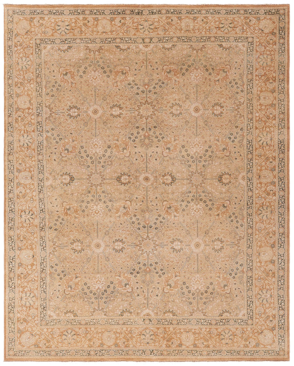 Safavieh Haj Exquisite 8' X 10' Hand-knotted Wool Area Rug In Ivory & Rust - Timeless Elegance For Your Home Ivory ,Rust Wool Hj1314c-8