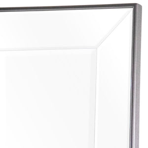 Zentique Beveled Panel Mirror with Slim Iron Frame, Multi-Panel Bevels for Light Reflection and Depth (31.5x71) HJA20761