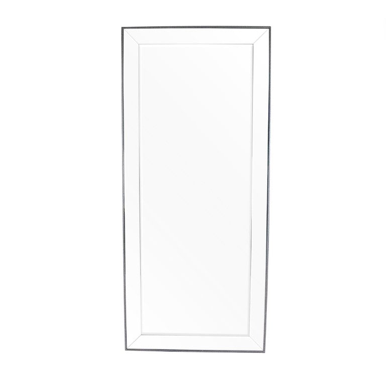 Zentique Beveled Panel Mirror with Slim Iron Frame, Multi-Panel Bevels for Light Reflection and Depth (31.5x71) HJA20761