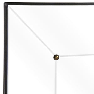 Zentique Iron Paneled Mirror — 35.5x47.5" Industrial Iron Frame with Paneled Glass, Slim 1.5" Depth for Easy Mounting and Bold Decor Appeal HJT20007
